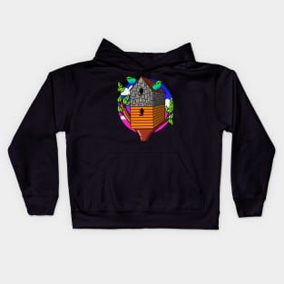 Two Story Birdhouse Kids Hoodie